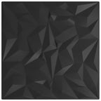 Wall Panels 48 pcs Black 50x50 cm XPS 12 m² Amethyst