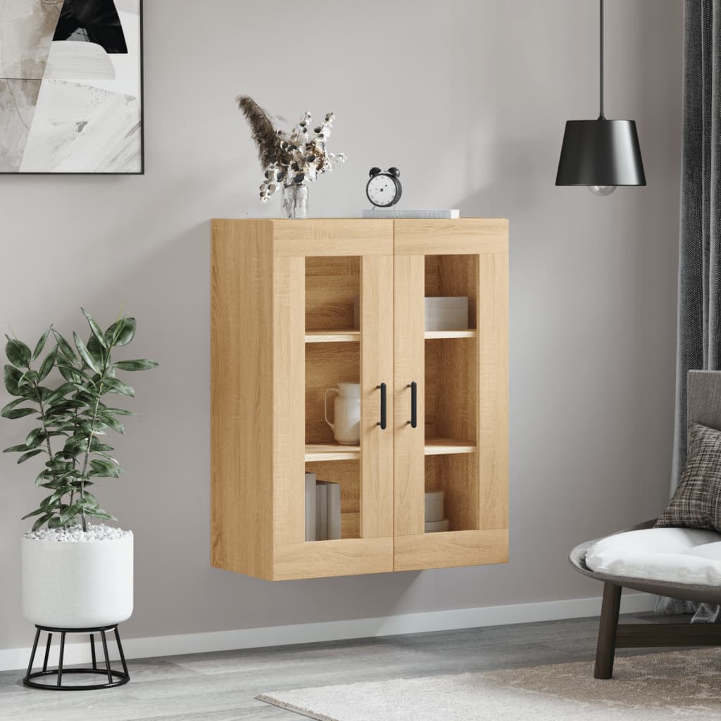 Wall Mounted Cabinet Sonoma Oak 69.5x34x90 cm