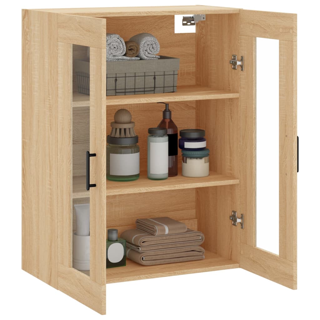 Wall Mounted Cabinet Sonoma Oak 69.5x34x90 cm