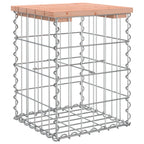 Garden Bench Gabion Design 33x31x42 cm Solid Wood Douglas
