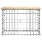 Garden Bench Gabion Design 63x31.5x42 cm Solid Wood Pine