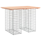 Garden Table Gabion Design 100x70x72 cm Solid Wood Douglas