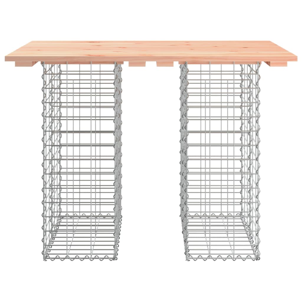 Garden Table Gabion Design 100x70x72 cm Solid Wood Douglas