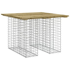 Garden Table Gabion Design 100x102x72 cm Impregnated Wood Pine