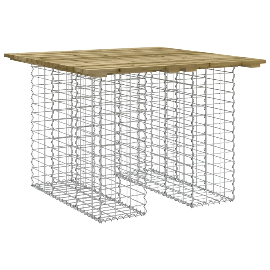 Garden Table Gabion Design 100x102x72 cm Impregnated Wood Pine