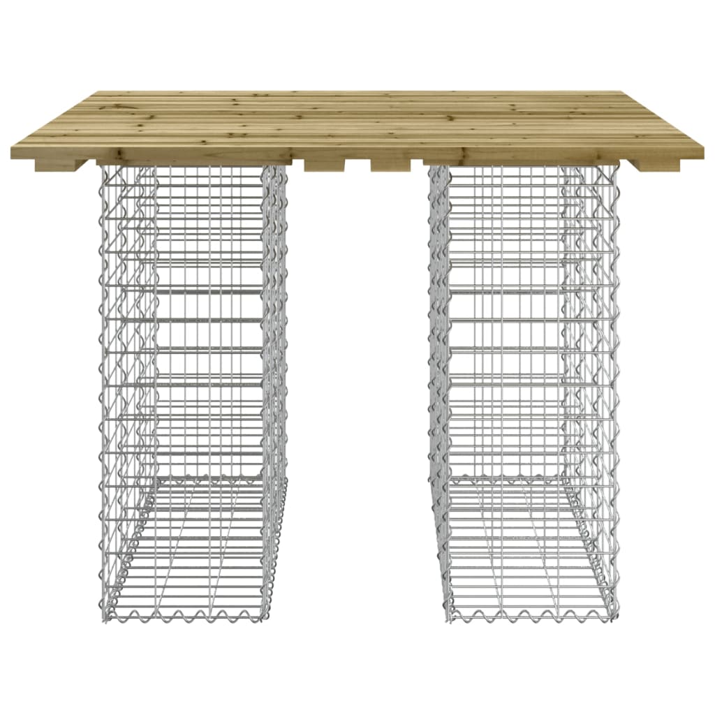 Garden Table Gabion Design 100x102x72 cm Impregnated Wood Pine