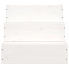 Pet Stair White 40x37.5x35 cm Solid Wood Pine