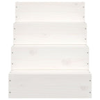 Pet Stair White 40x49x47 cm Solid Wood Pine