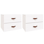 Wall-mounted Bedside Cabinets 2 pcs White 50x36x40 cm