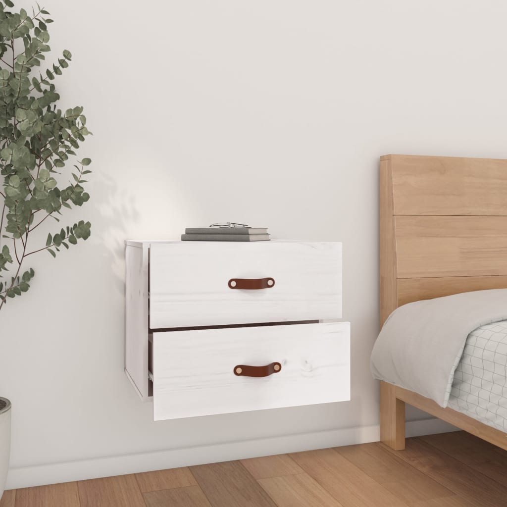 Wall-mounted Bedside Cabinets 2 pcs White 50x36x40 cm