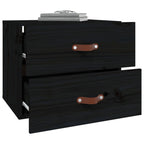 Wall-mounted Bedside Cabinets 2 pcs Black 50x36x40 cm