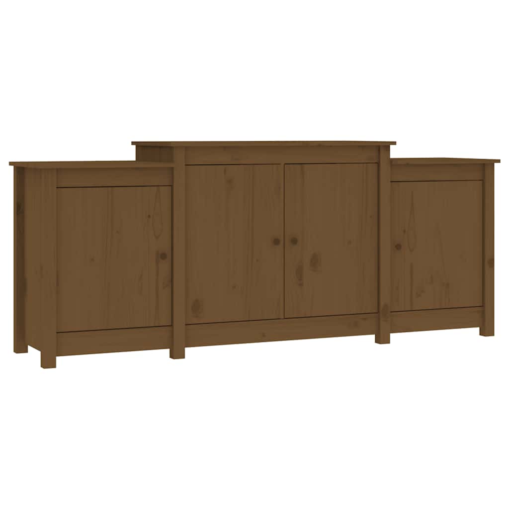 Sideboard Honey Brown 164x37x68 cm Solid Wood Pine