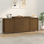 Sideboard Honey Brown 164x37x68 cm Solid Wood Pine