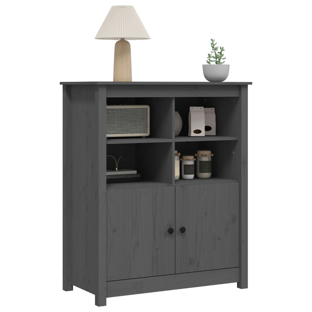 Sideboard Grey 83x41.5x100 cm Solid Wood Pine