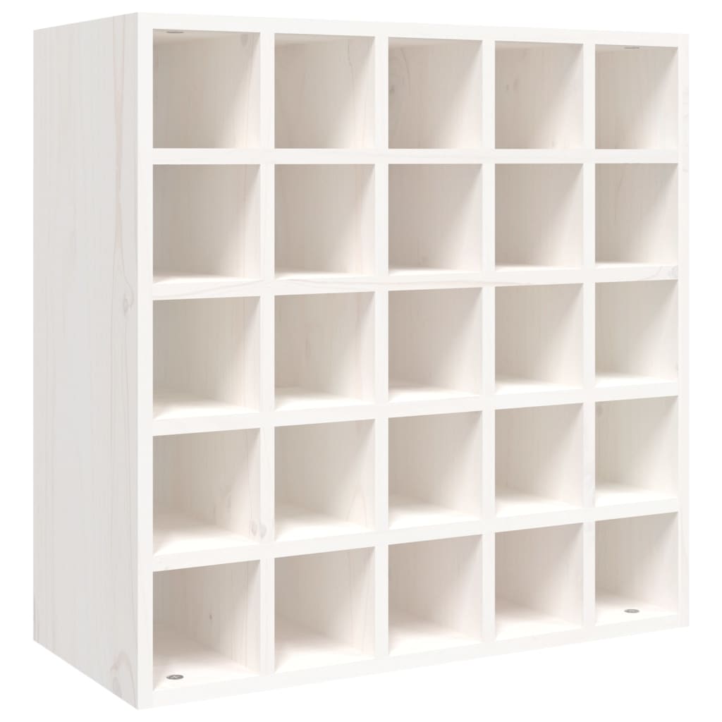Wine Cabinet White 56x25x56 cm Solid Wood Pine