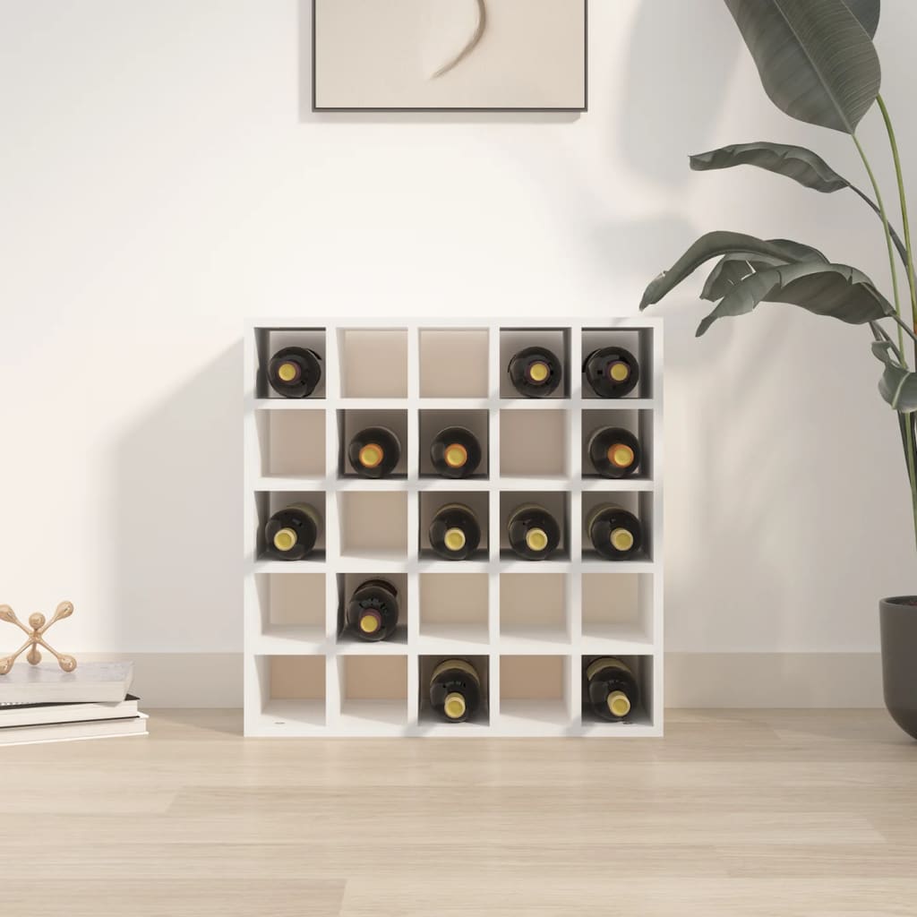 Wine Cabinet White 56x25x56 cm Solid Wood Pine