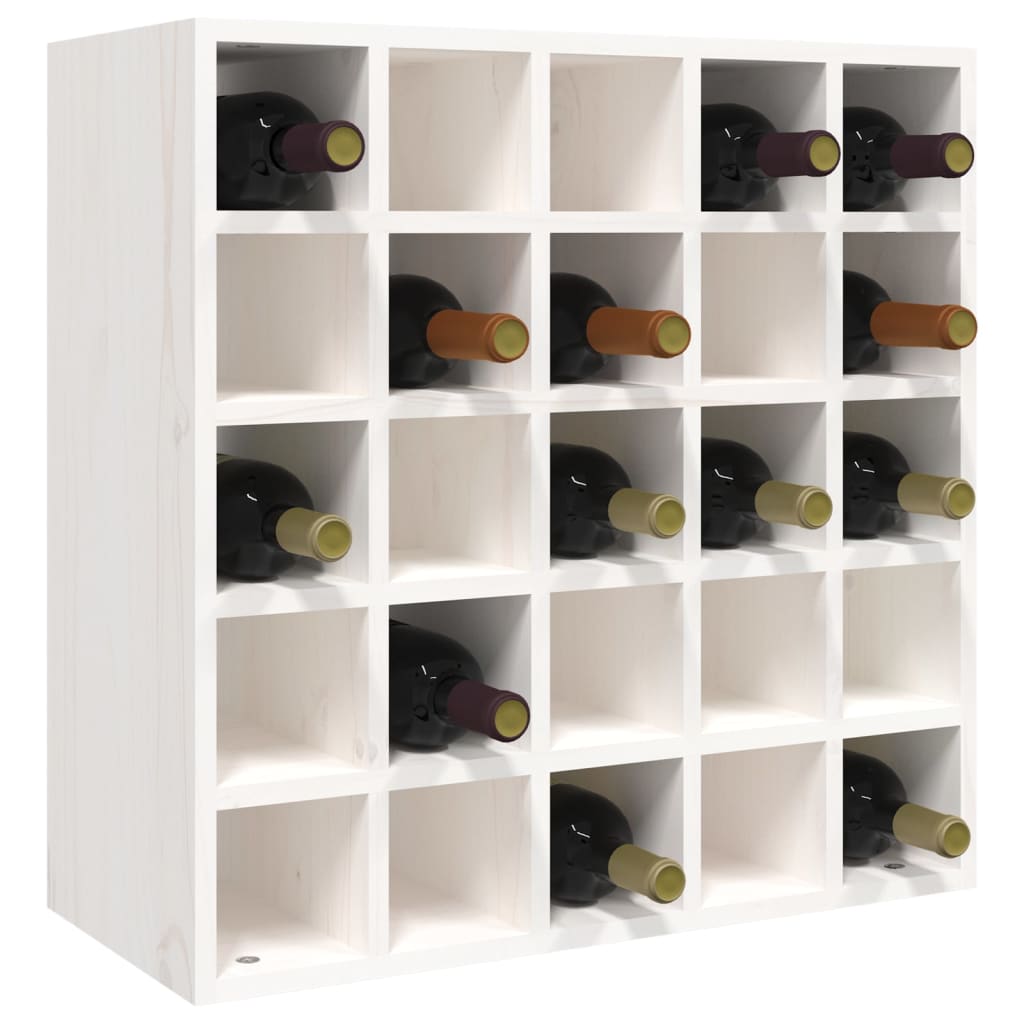 Wine Cabinet White 56x25x56 cm Solid Wood Pine