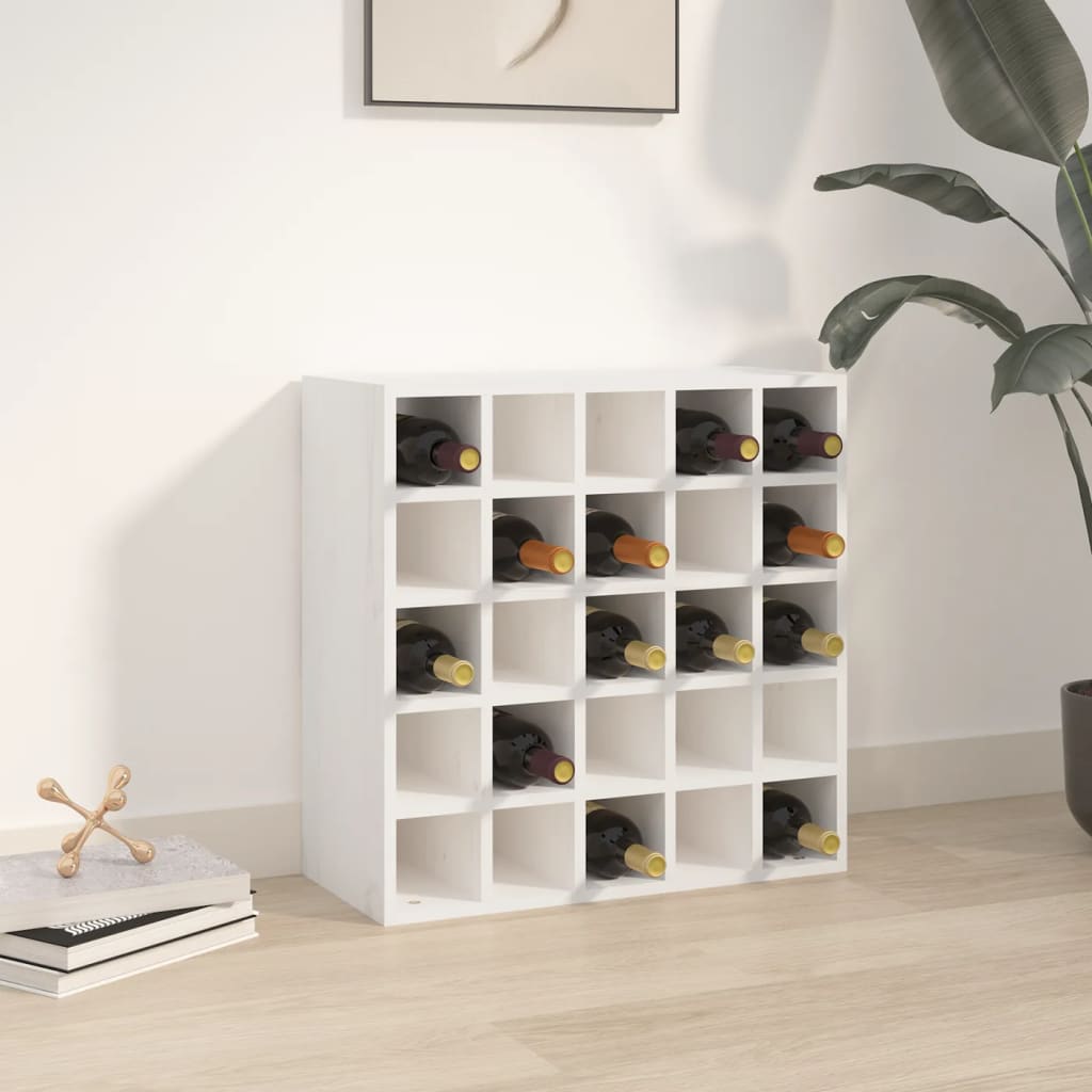 Wine Cabinet White 56x25x56 cm Solid Wood Pine