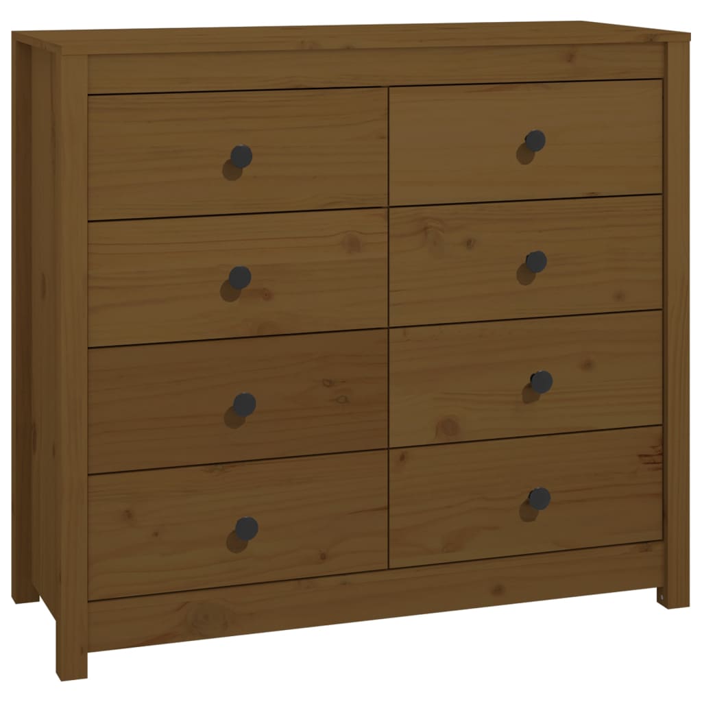 Side Cabinet Honey Brown 100x40x90 cm Solid Wood Pine