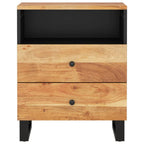 Bedside Cabinet 50x33x62 cm Solid Wood Acacia&Engineered Wood