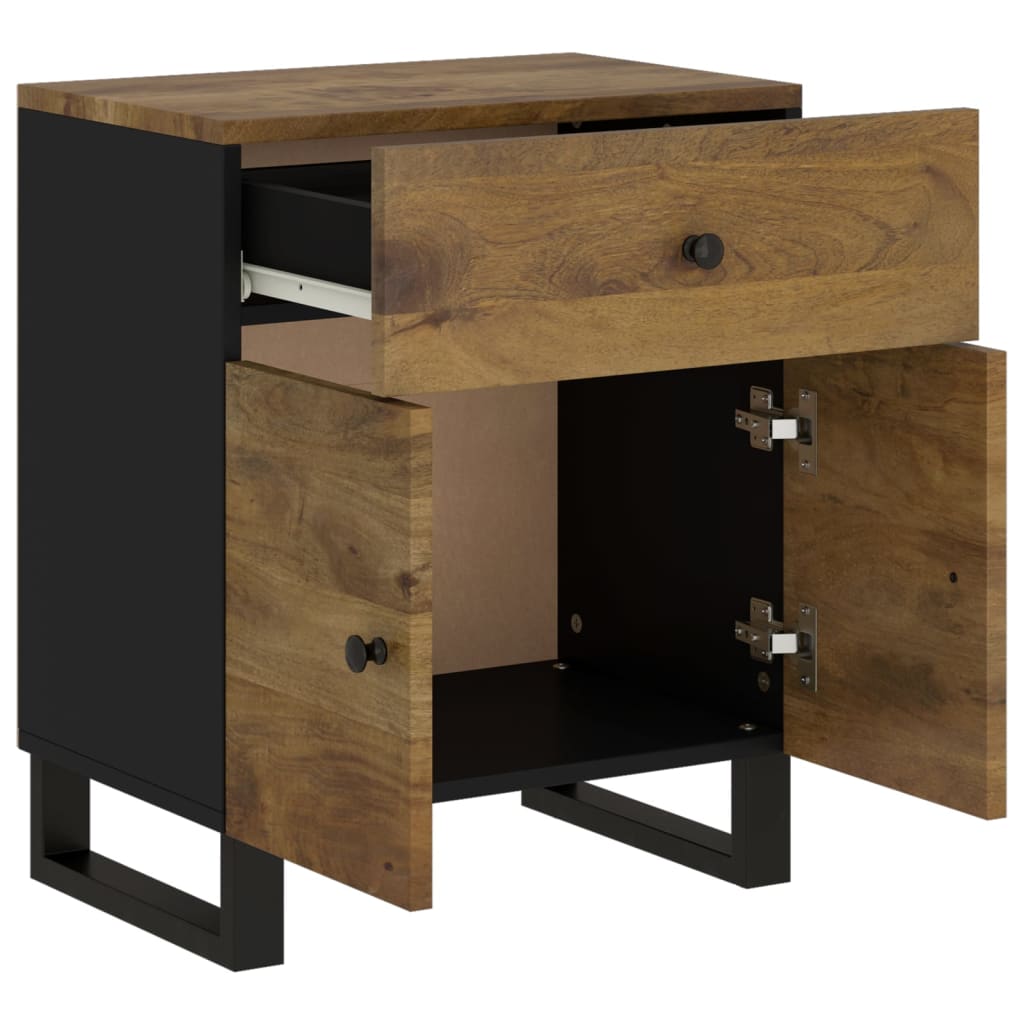 Bedside Cabinet 50x33x60 cm Solid Wood Mango&Engineered Wood