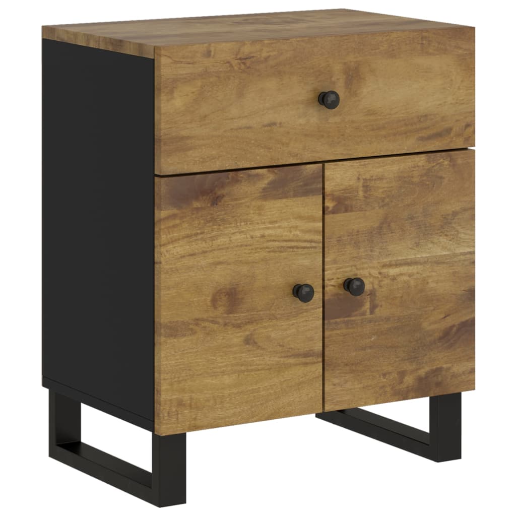 Bedside Cabinet 50x33x60 cm Solid Wood Mango&Engineered Wood