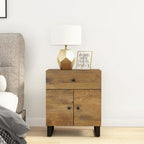 Bedside Cabinet 50x33x60 cm Solid Wood Mango&Engineered Wood