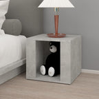 Bedside Table Concrete Grey 41x40x36 cm Engineered Wood