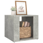Bedside Table Concrete Grey 41x40x36 cm Engineered Wood