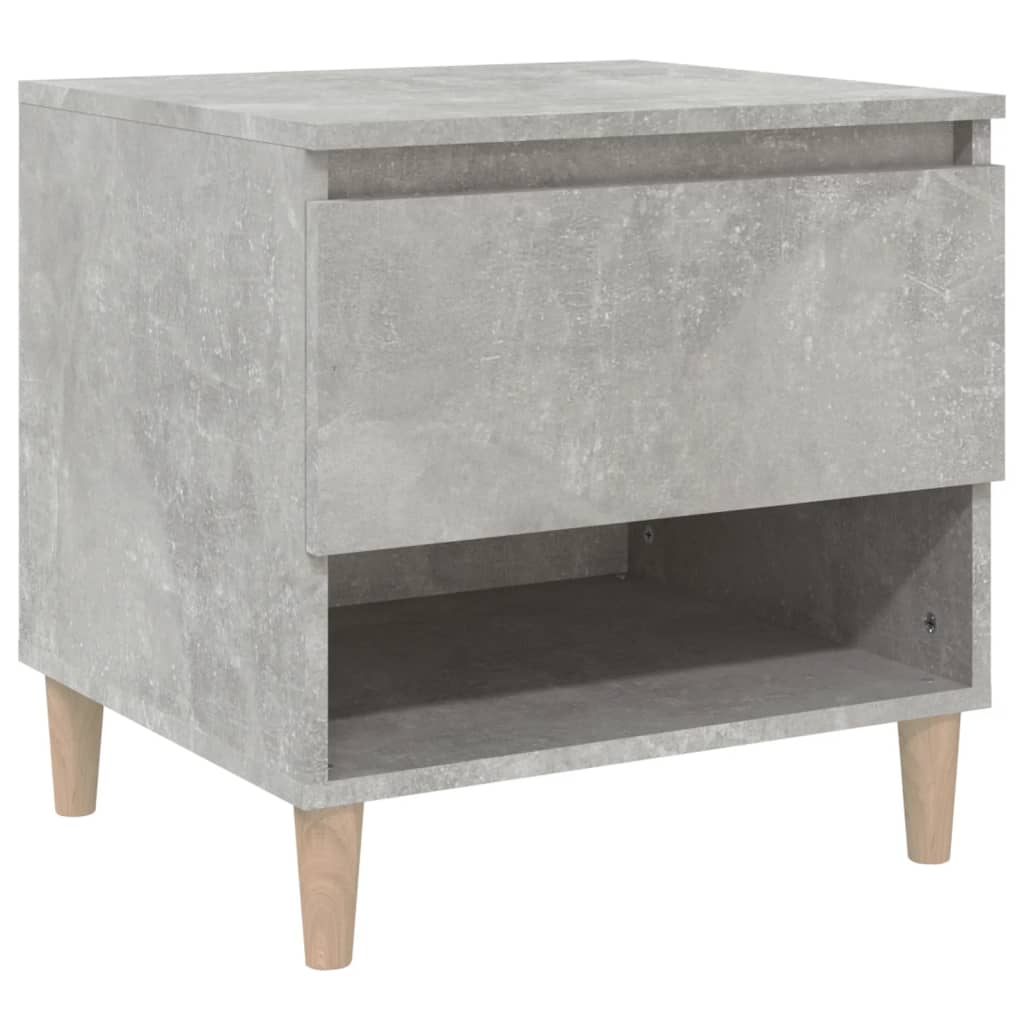 Bedside Table Concrete Grey 50x46x50 Engineered Wood