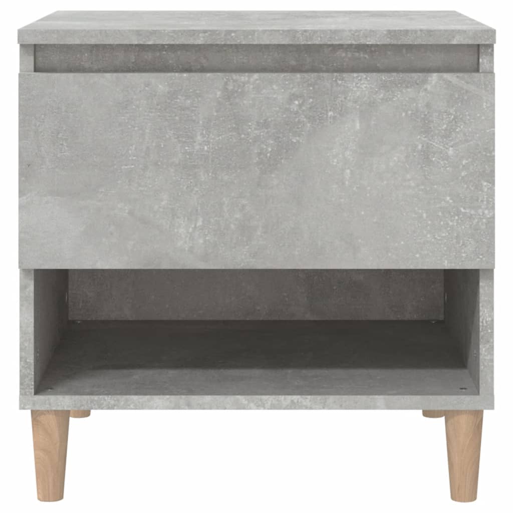 Bedside Table Concrete Grey 50x46x50 Engineered Wood