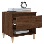 Bedside Table Brown Oak 50x46x50 Engineered Wood