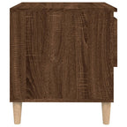Bedside Table Brown Oak 50x46x50 Engineered Wood