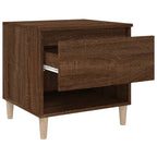 Bedside Table Brown Oak 50x46x50 Engineered Wood