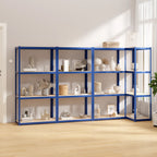 5-Layer Shelves 4 Pcs Steel&Engineered Wood 4