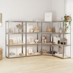 5-Layer Shelves 5 Pcs Steel&Engineered Wood