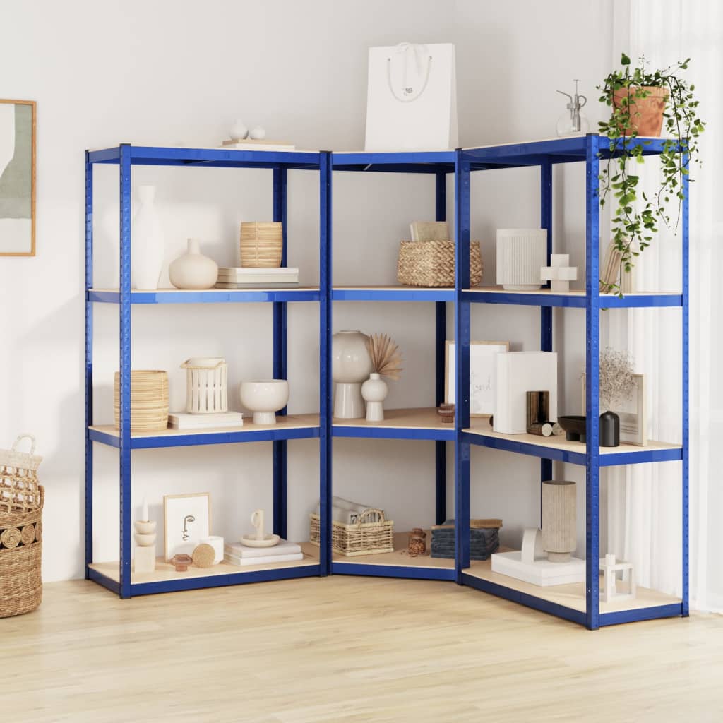 5-Layer Shelves 5 Pcs Steel&Engineered Wood