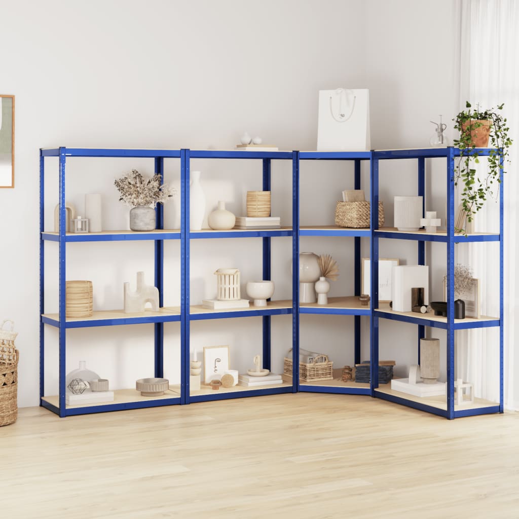 5-Layer Shelves 5 Pcs Steel&Engineered Wood
