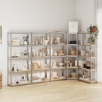5-Layer Shelves 5 Pcs Steel&Engineered Wood