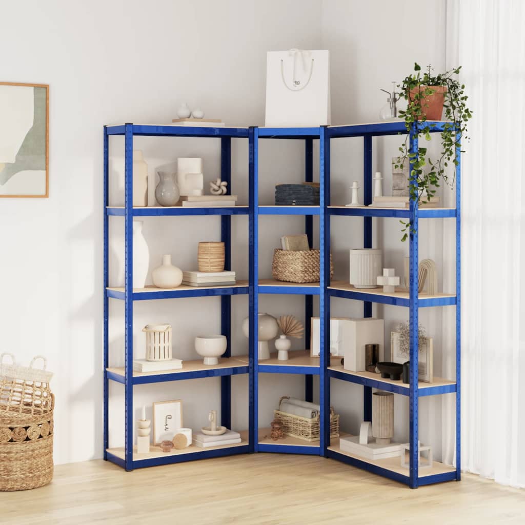 5-Layer Shelves 5 Pcs Steel&Engineered Wood