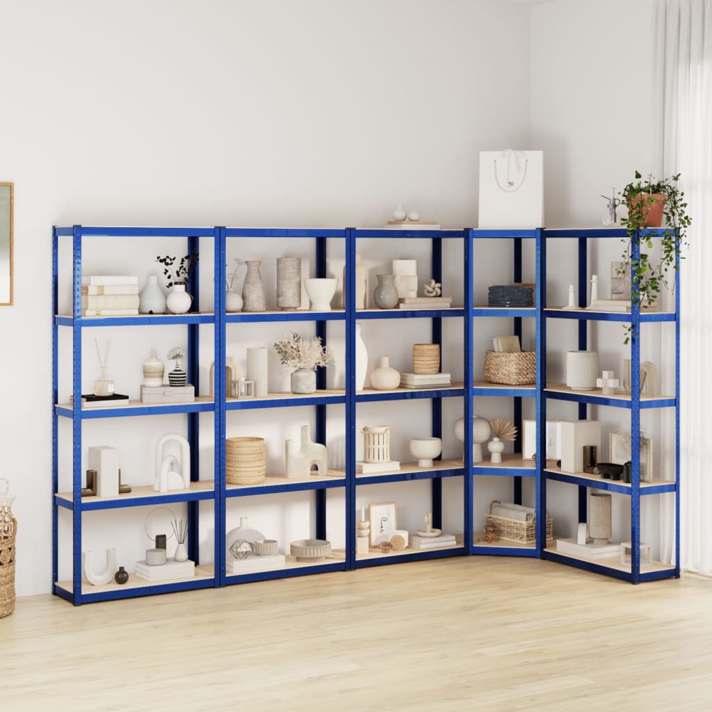 5-Layer Shelves 5 Pcs Steel&Engineered Wood