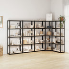 5-Layer Shelves 5 Pcs Steel&Engineered Wood