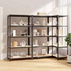 5-Layer Shelves 3 Pcs Steel&Engineered Wood 3