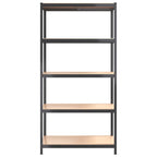 5-Layer Shelves 4 Pcs Steel&Engineered Wood 4