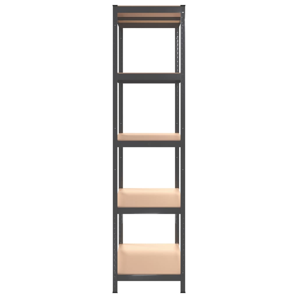 5-Layer Shelves 4 Pcs Steel&Engineered Wood 4