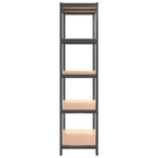 5-Layer Shelves 4 Pcs Steel&Engineered Wood 4