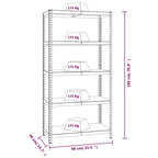 5-Layer Shelves 4 Pcs Steel&Engineered Wood 4