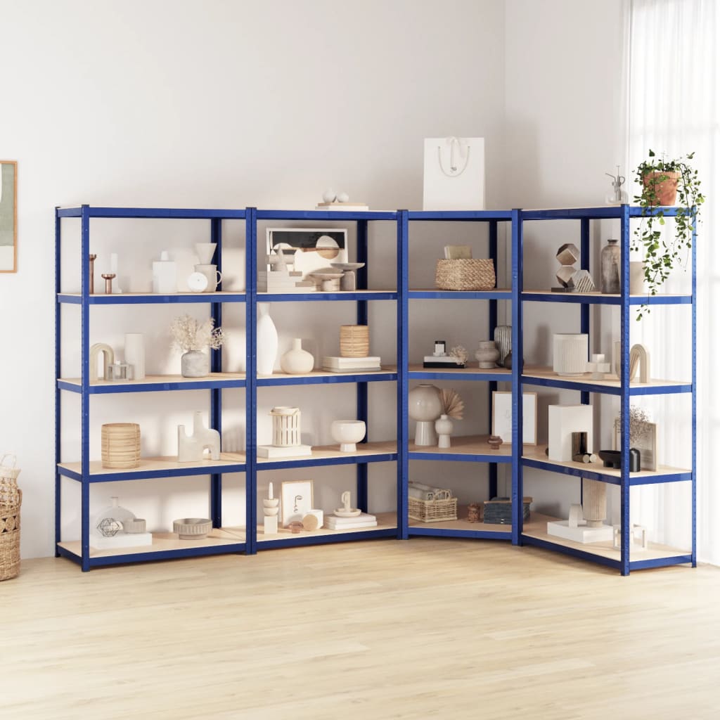 5-Layer Shelves 5 Pcs Steel&Engineered Wood