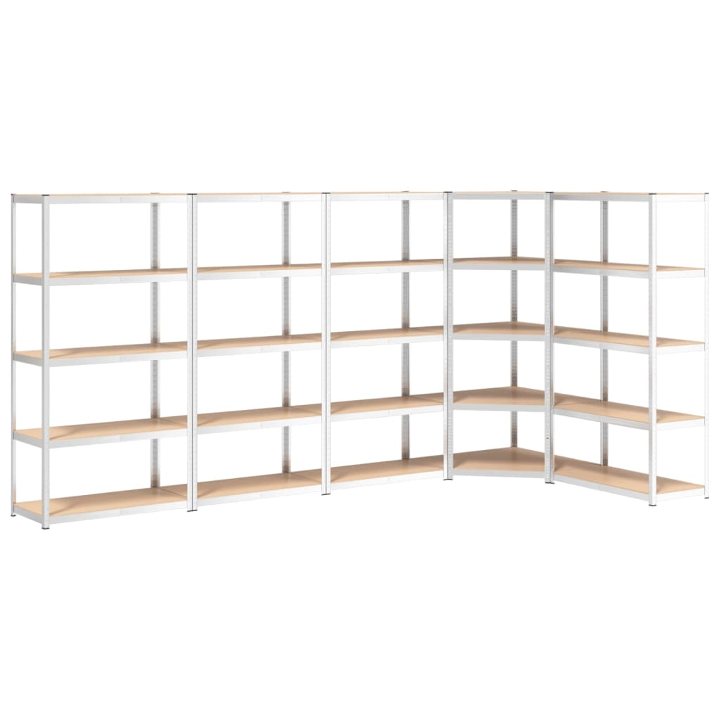 5-Layer Shelves 5 Pcs Steel&Engineered Wood