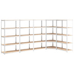 5-Layer Shelves 5 Pcs Steel&Engineered Wood